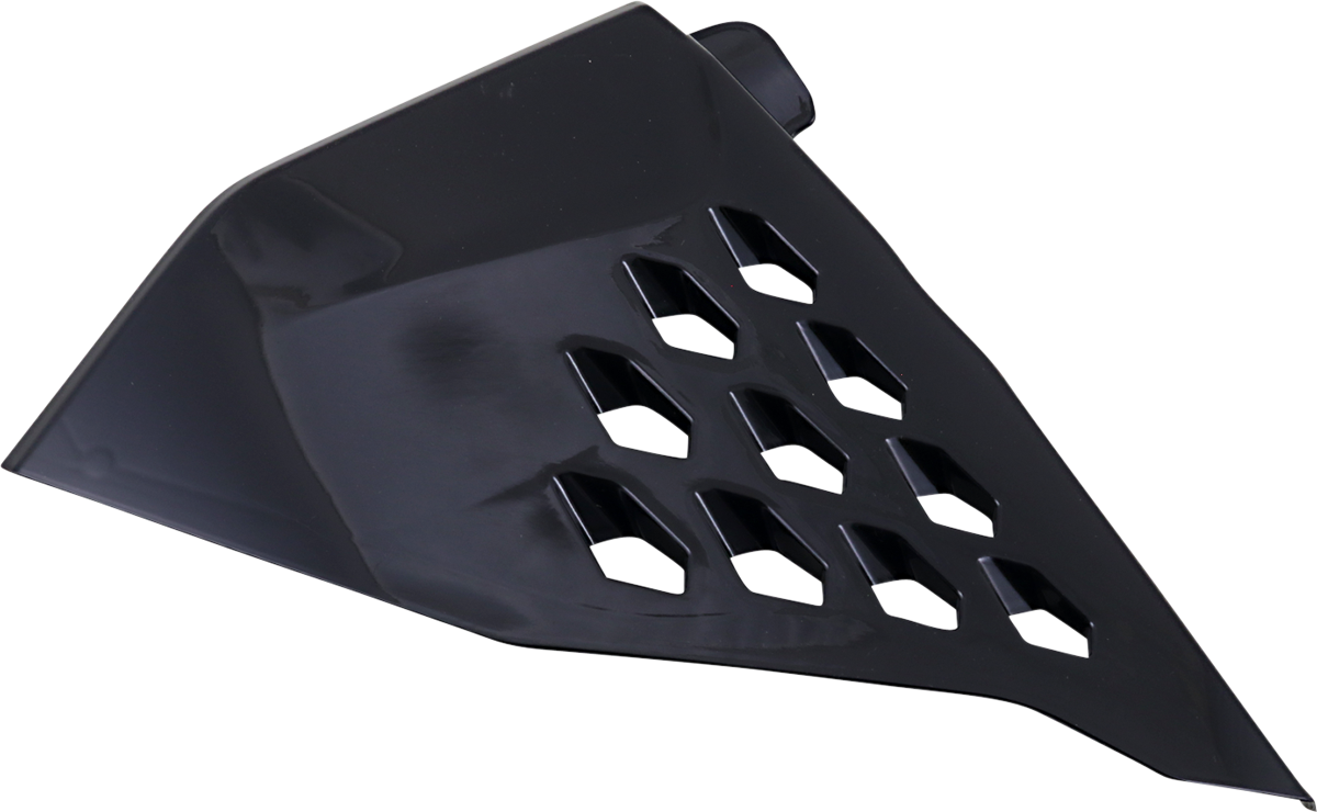 Black ACERBIS Airbox Cover for motorcycle, vented body part with brand-specific design, shown on a vehicle.