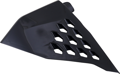Black ACERBIS Airbox Cover for motorcycle, vented body part with brand-specific design, shown on a vehicle.
