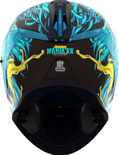 Light blue ICON Airform™ helmet with MIPS® technology, small size, designed for safety and comfort during riding.