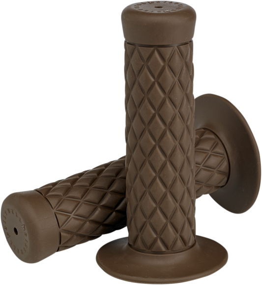 BILTWell Thruster 1-inch motorcycle grips in chocolate color, designed for comfortable grip and stylish look.