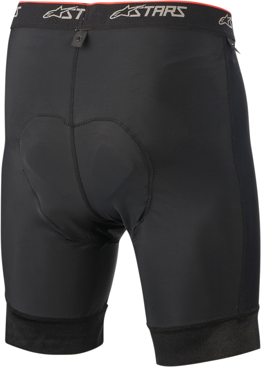Black Alpinestars Inner Pro V2 Shorts, US 38, motorcycle protective shorts with padding, shown in the image.