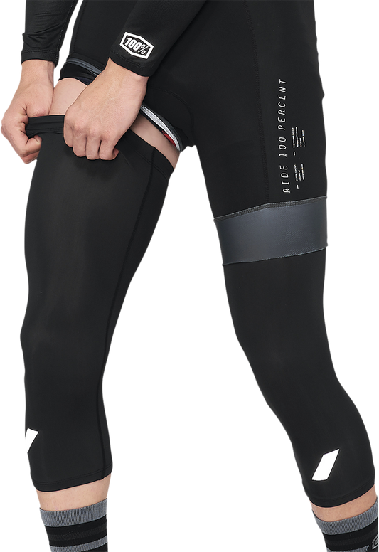 100% Exceeda Knee Sleeves - Black - Large 40056-00002 - Howling Moto