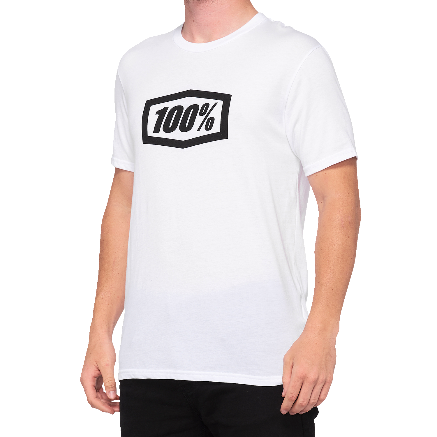100% Icon T-Shirt - White - Small 20000-00050 - Howling Moto