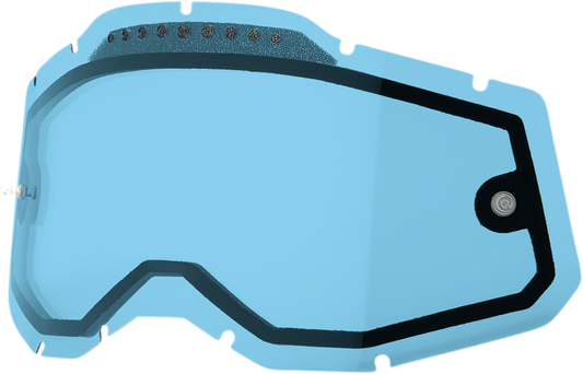100% Accuri 2/Racecraft 2/Strata 2 Dual Lens - Vented - Blue 59082-00004 - Howling Moto