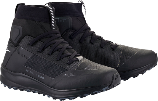 Alpinestars Speedforce black racing shoes, US 7.5, featuring sporty design and durable material for motorcycle riding.