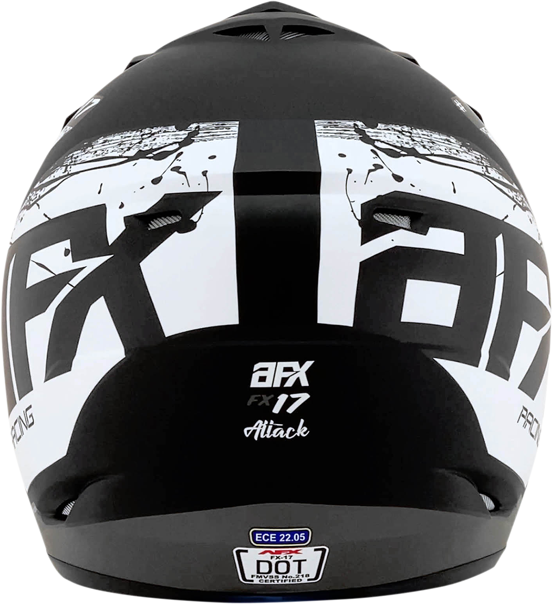Bill's Exhausts AFX FX-17 Attack helmet in matte black and silver, XL size, featuring a sleek, aerodynamic motorcycle helmet design.