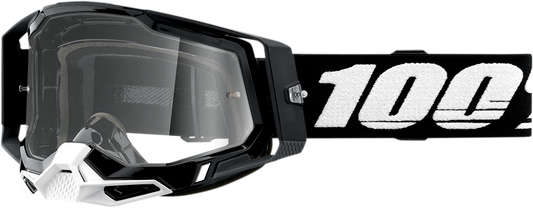 100% Racecraft 2 Goggles - Black - Clear 50009-00001 - Howling Moto