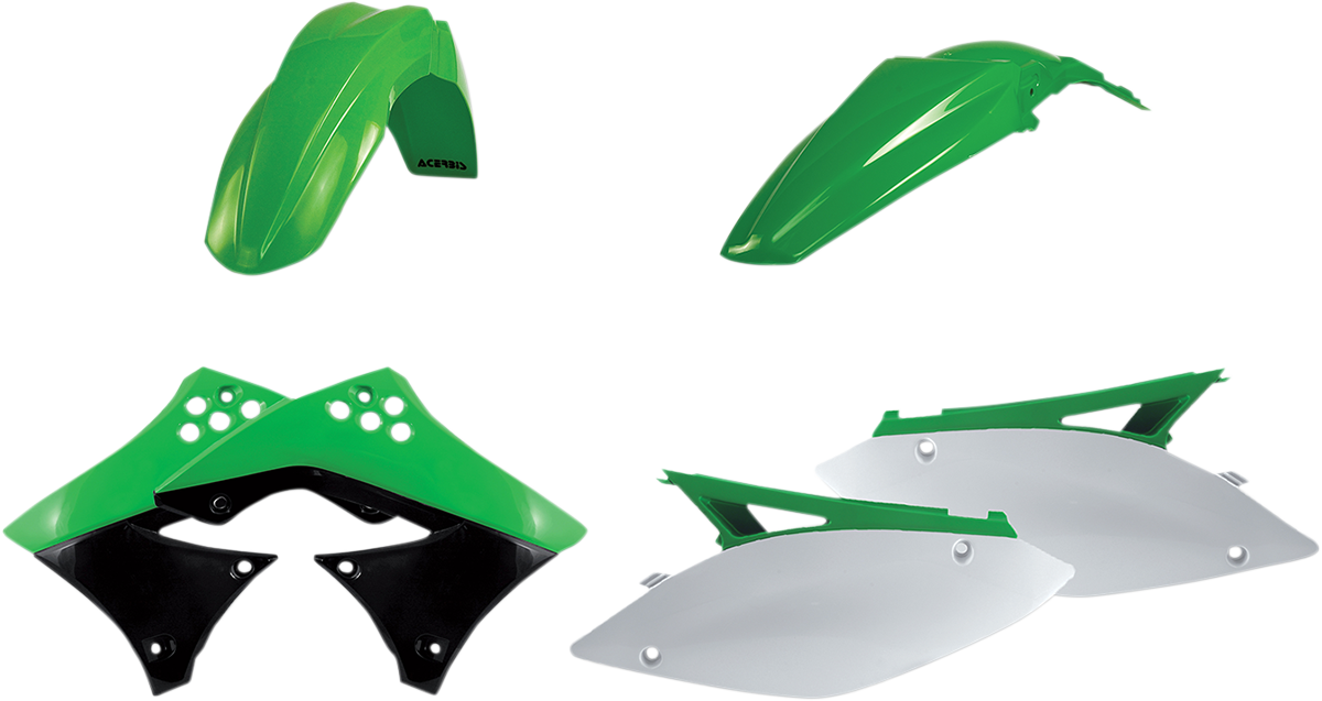 Acerbis OEM standard replacement body kit for motorcycles, featuring sleek body panels and parts with the Bill's Exhausts branding.