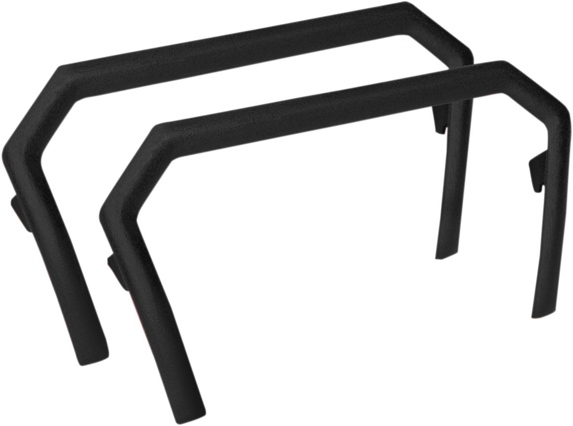 Black SHOW CHROME lower cowl trim for engine by Bill's Exhausts, shown on a motorcycle engine in the image.