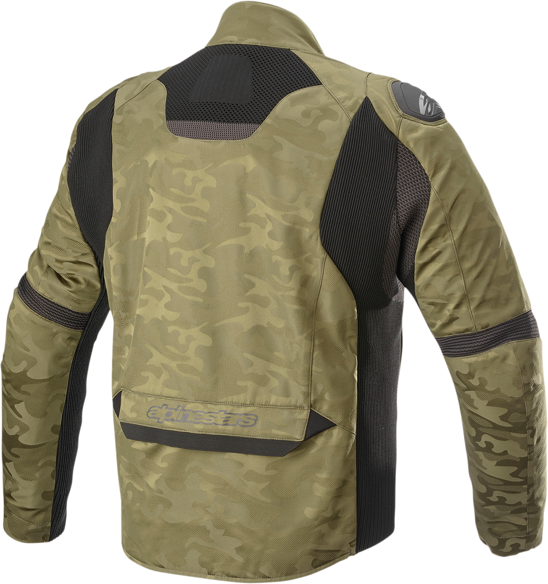 Alpinestars T SP-5 Rideknit jacket in green and camo, 2XL size, featuring textured fabric and sporty design.