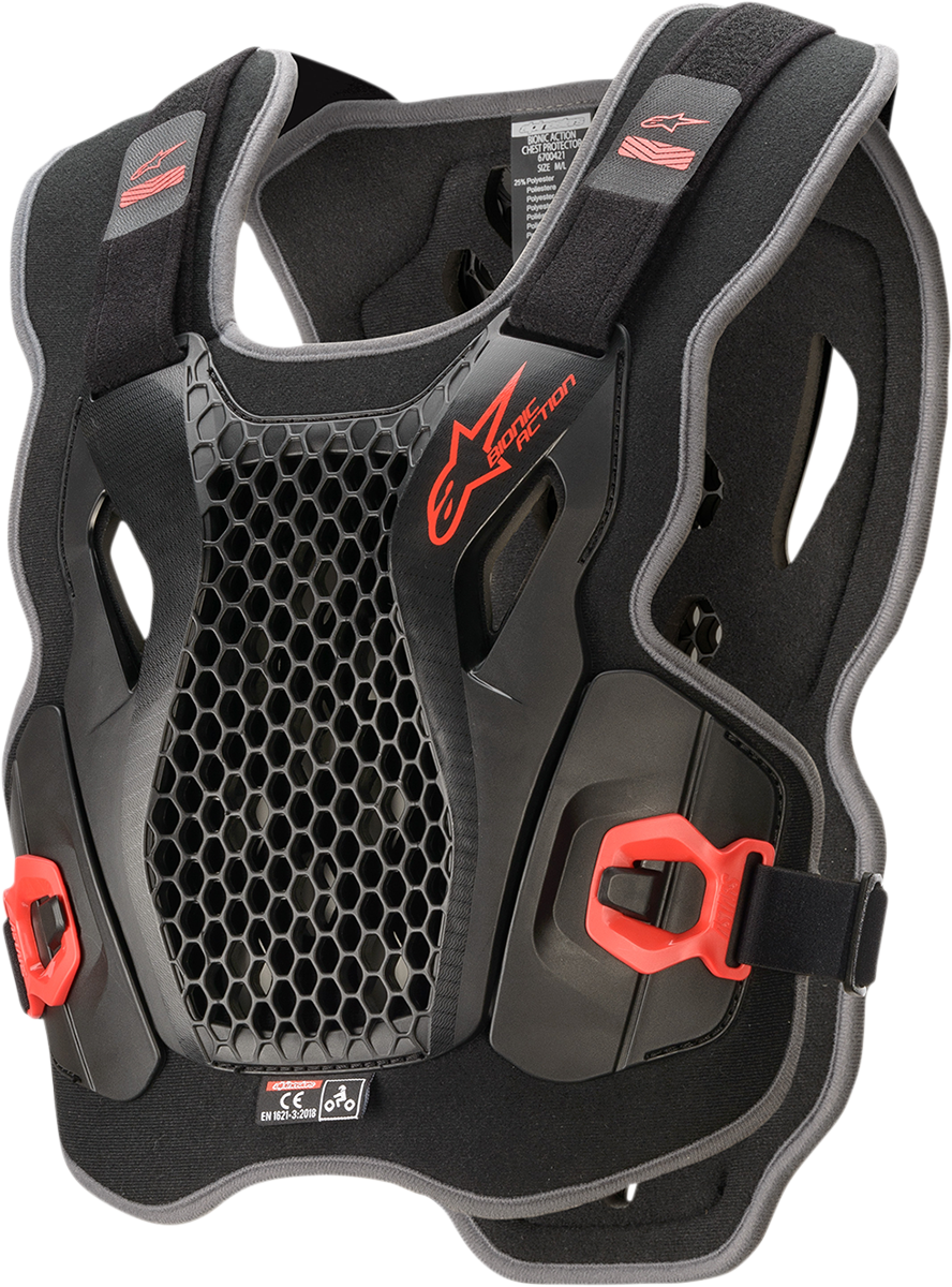 Alpinestars Bionic Action Roost Guard in XL/2XL size, gray and black protective bionics gear for motocross riding.