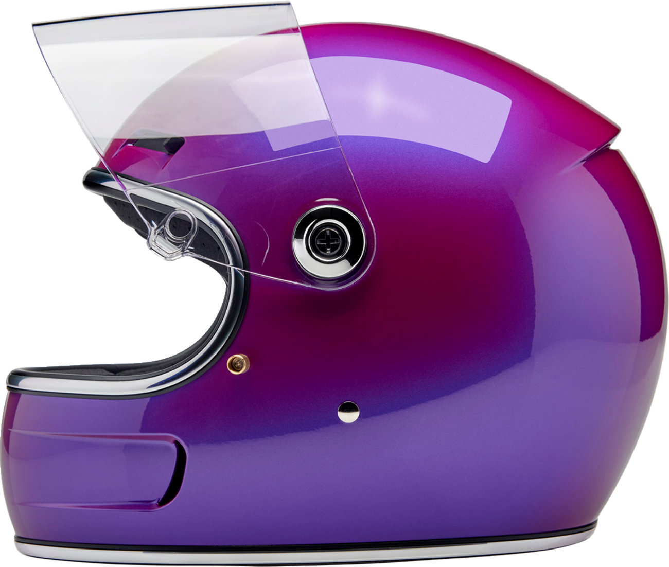 BILT WELL Gringo SV helmet in metallic grape color, size 2XL, with a sleek helmet design and secure chin strap.