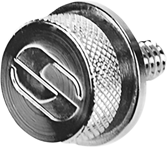 Chrome SADDLEMEN 1-1/4" 28 seat knob for motorcycle seats, featuring durable metal construction and a sleek finish.