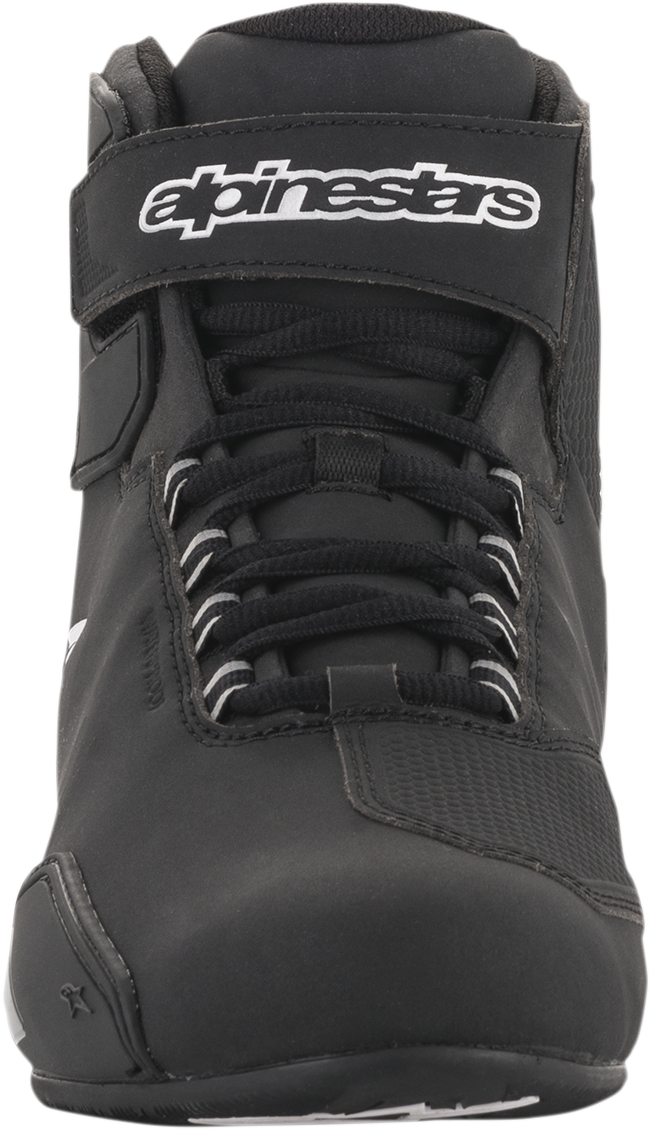 Alpinestars Women's Sektor black riding shoes in US size 10.5, featuring sporty design and durable construction.