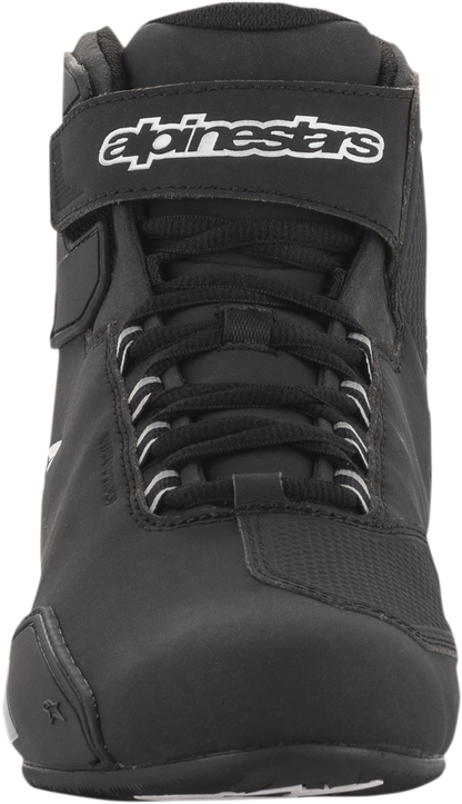 Alpinestars Women's Sektor black riding shoes in US size 10.5, featuring sporty design and durable construction.