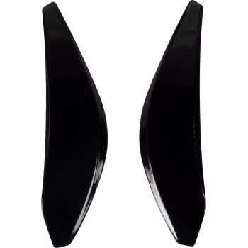 Black ICON Domain™ Forehead Vent Switches for helmets, designed by Bill's Exhausts, shown in this detailed product image.