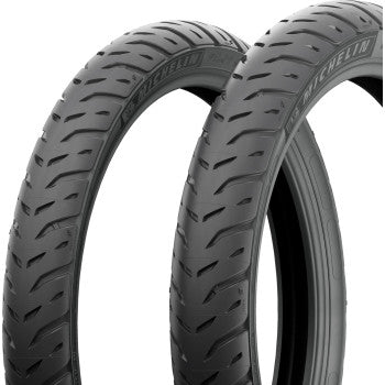 Michelin Pilot Street 2 front/rear motorcycle tire 80/90-14 46S mounted on wheel, suitable for scooters and small bikes