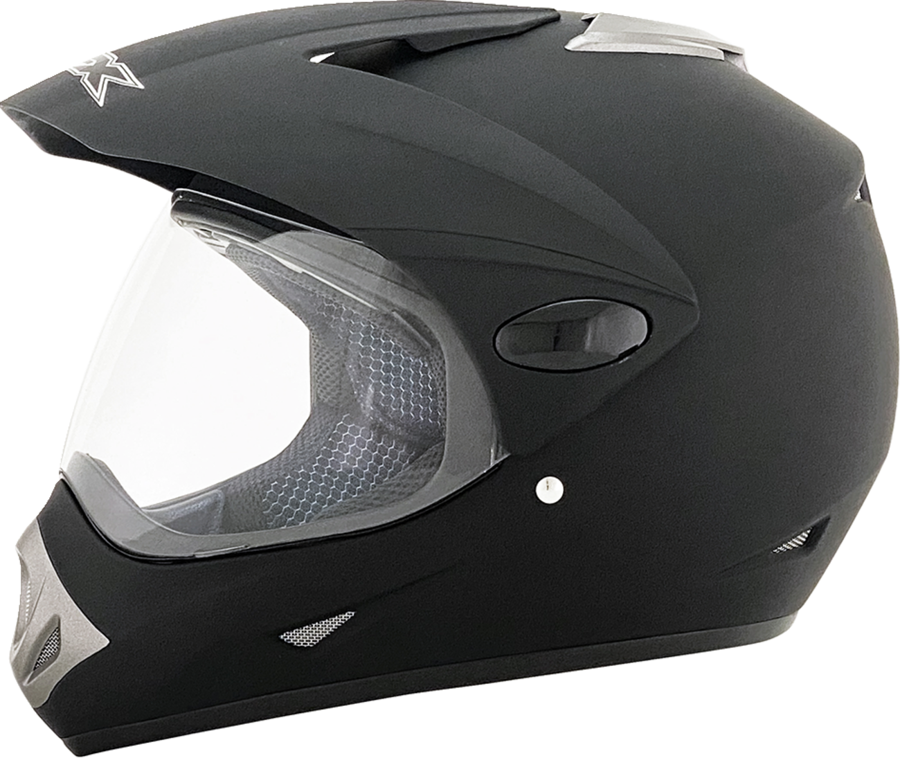 Matte black AFX FX-37X helmet in XL size, featuring a sleek design, safety visor, and comfortable fit from Bill's Exhausts.