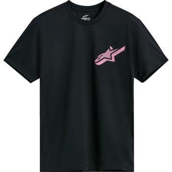 Black Alpinestars Attrition Performance T-Shirt in medium size, featuring the Alpinestars logo on the front.