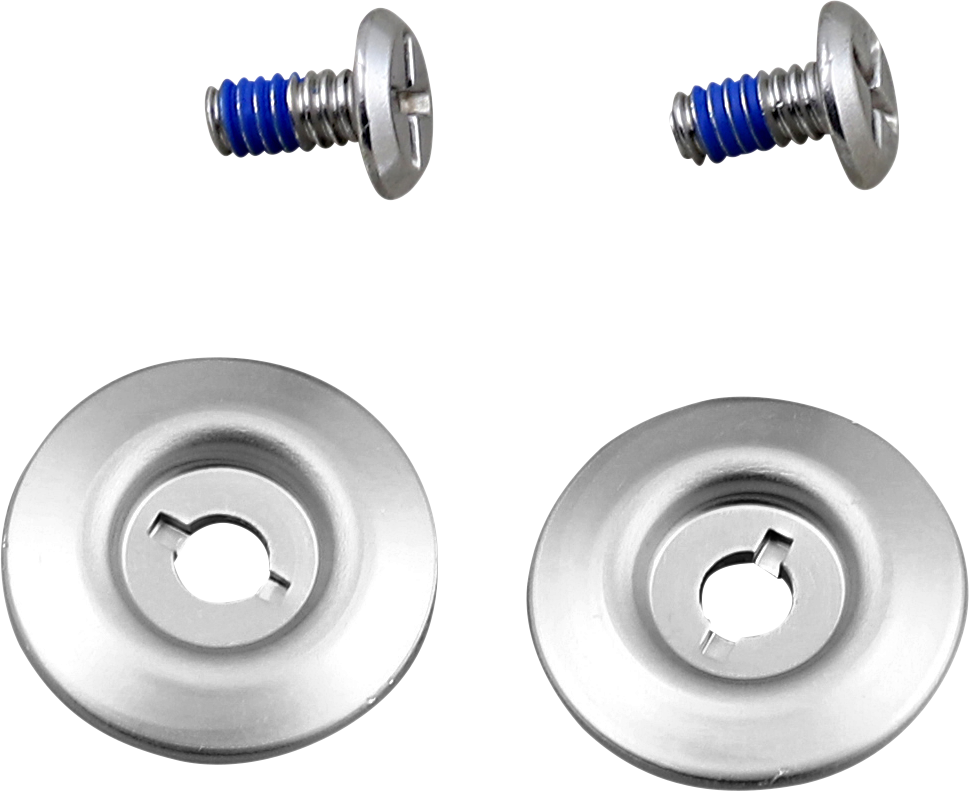 Silver BILTWELL Gen 2 Hardware Kit SS Screw for helmets, featuring a silver baseplate and multiple mounting components.