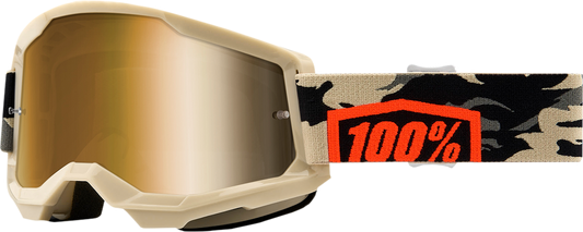 100% Strata 2 Goggles - Kombat - True Gold 50028-00007 - Howling Moto