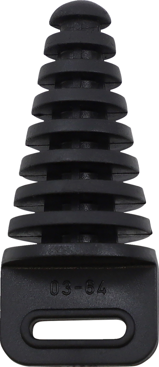Acerbis Silencer Plug in black for motorcycle exhaust systems, designed for Bill's Exhausts.