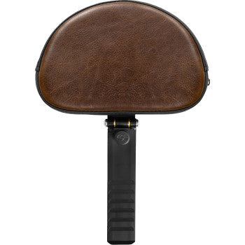SADDLEMEN Backrest Lariat with distressed insert and black stitching, designed for XL models from 2004 to 2022.