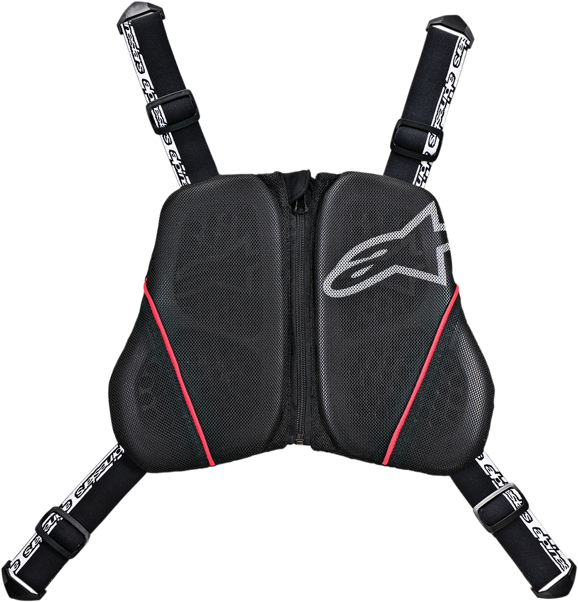 Alpinestars Nucleon KR-C motocross chest protector in size M/XL, showing black protective armor and adjustable straps.