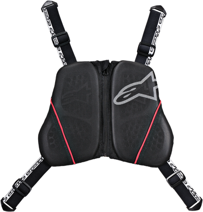 Alpinestars Nucleon KR-C motocross chest protector in size M/XL, showing black protective armor and adjustable straps.