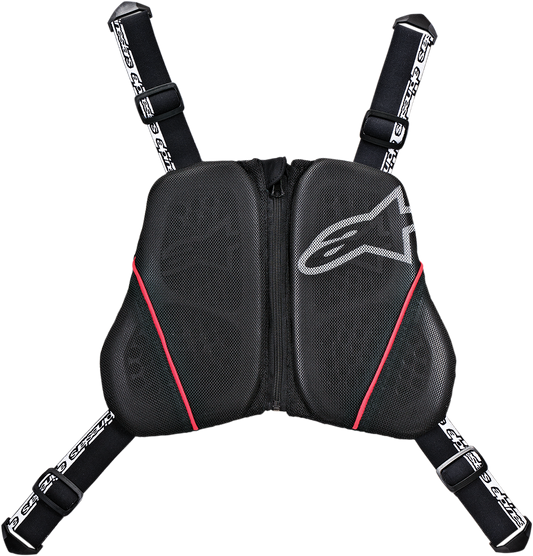 Alpinestars Nucleon KR-C motocross chest protector in size M/XL, showing black protective armor and adjustable straps.