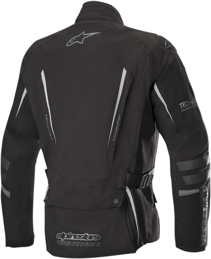 Alpinestars Yaguara Drystar® motorcycle jacket in black, XL size, featuring protective armor and durable textile construction.