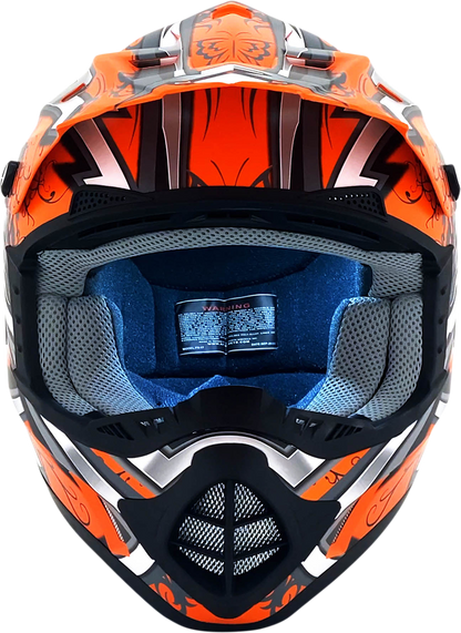Bill's Exhausts AFX FX-17Y Butterfly helmet in matte orange, small size, featuring a sleek aerodynamic design and vibrant color.