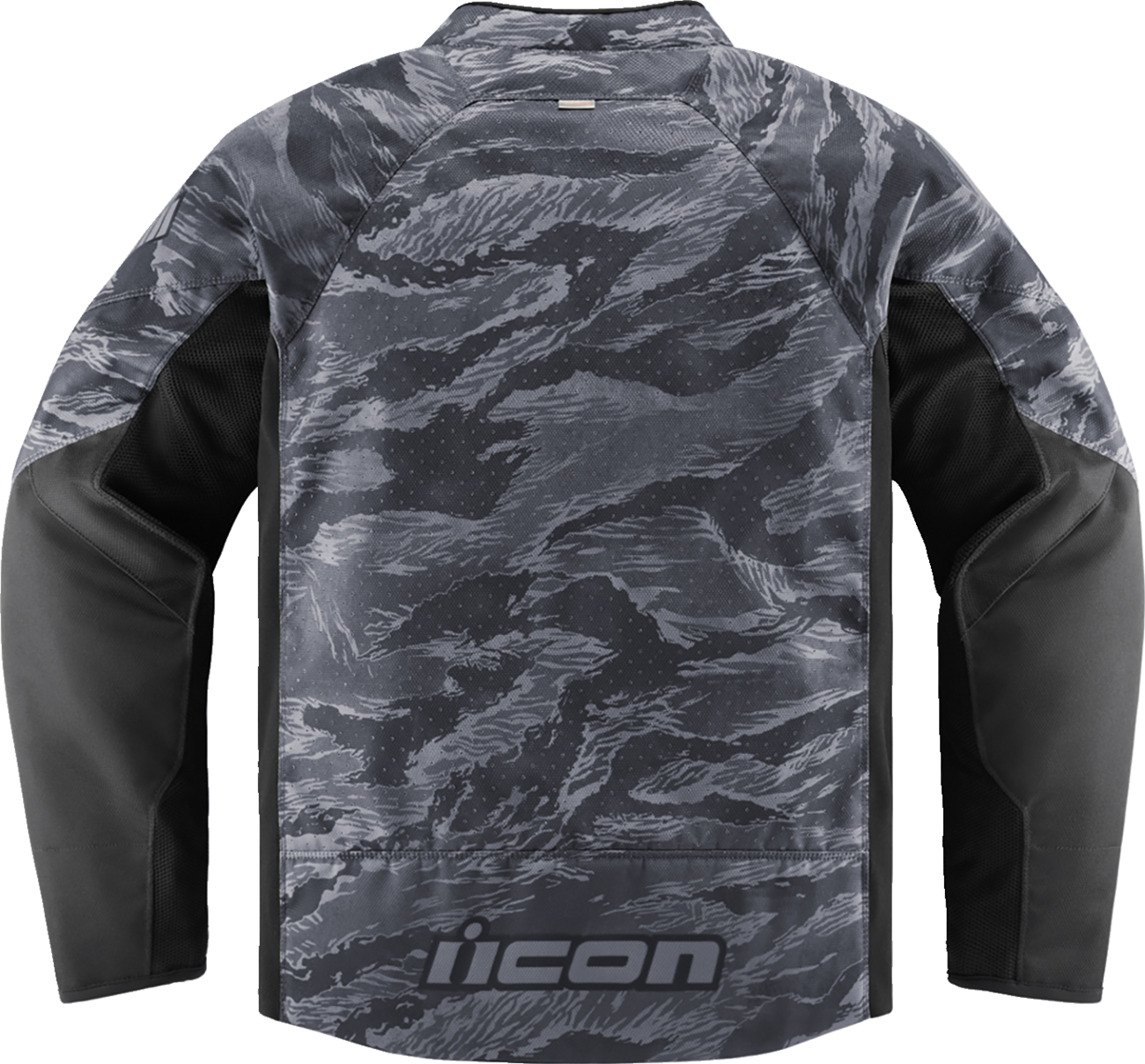 Gray ICON Hooligan CE Tiger's Blood jacket in small size, featuring logo and design details, by Bill's Exhausts.