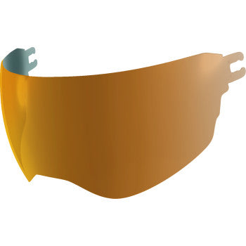 Bill's Exhausts ICON Dropshield Ultra™ Shield Ultraflite™ in 25K Gold, lightweight motorcycle shield with sleek design.