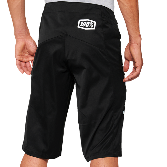 Black Bill's Exhausts 100% R-Core Shorts in US size 34, featuring lightweight fabric and casual fit, shown laid flat.