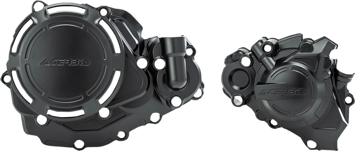 A black Acerbis X-Power cover kit for Honda, designed as a body part accessory, shown on a white background.
