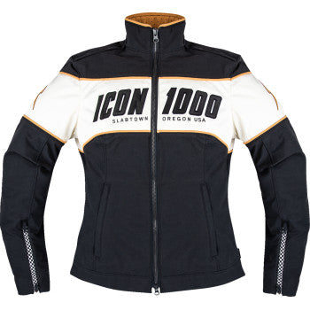 Black ICON Women's Hella 4™ Jacket in Medium, featuring sleek design and durable fabric, ideal for stylish outerwear.