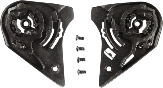 Bill's Exhausts AFX FX-99/FX-105/FX-120 helmet ratchet kit with screws, shown with close-up of helmet attachment components.