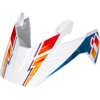 Blue ICON Elsinore™ Peak helmet part for M-L size, featuring the Kaonohi design, by Bill's Exhausts.