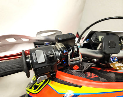 Warp9Racing helmet hook mounted on a wall, designed for easy helmet storage and organization.