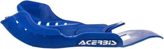 Acerbis blue skid plate for Yamaha YZ 250/250X motocross bikes, made of durable body material for protection and off-road riding.