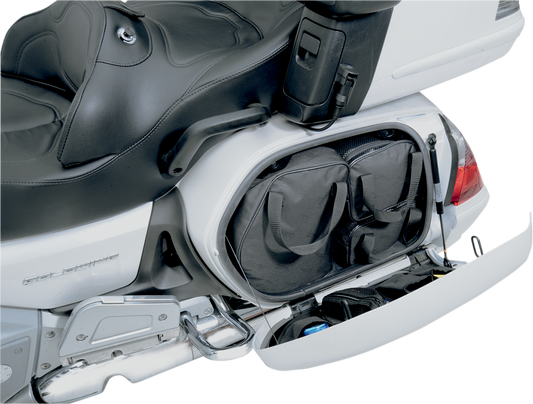 SADDLEMEN Saddlebag Packing Cube Liner Set for Honda GL1800 motorcycle seats, designed for organized storage inside saddlebags.