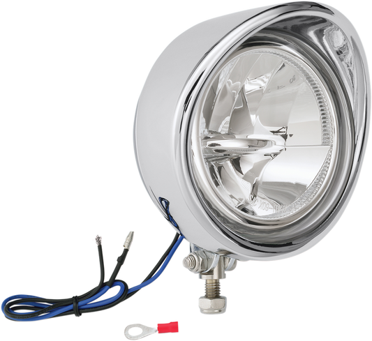 Bill's Exhausts Show Chrome 3.5-inch LED driving light for engine, with chrome finish and bright LED illumination.