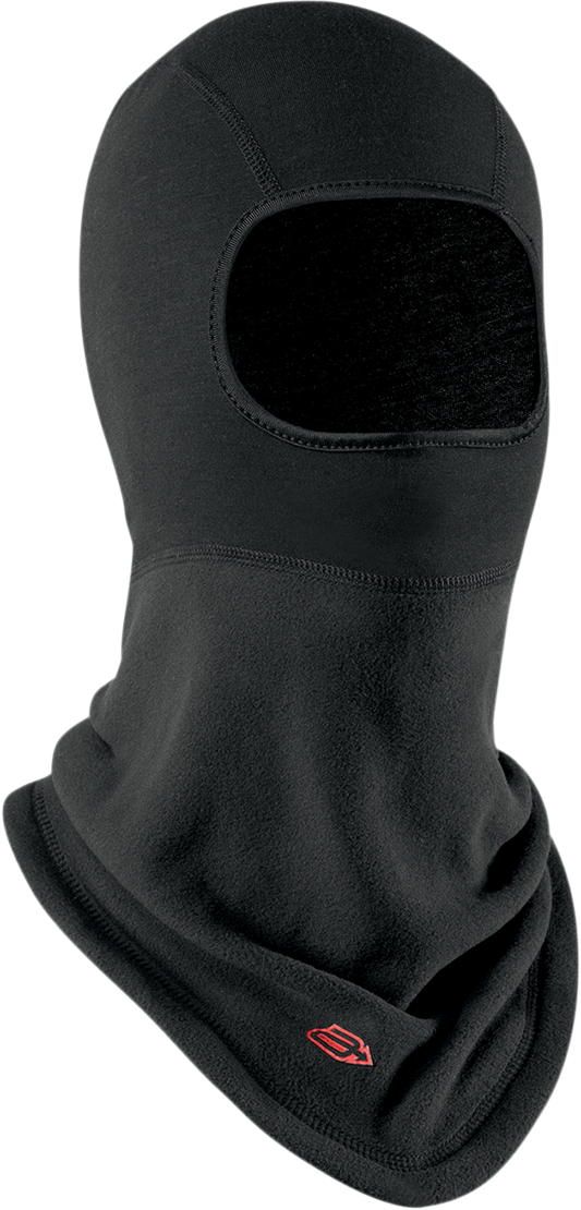 Black ARCTIVA Youth Dri-Release Liner Guard balaclava by Bill's Exhausts, shown in a close-up with fabric details.