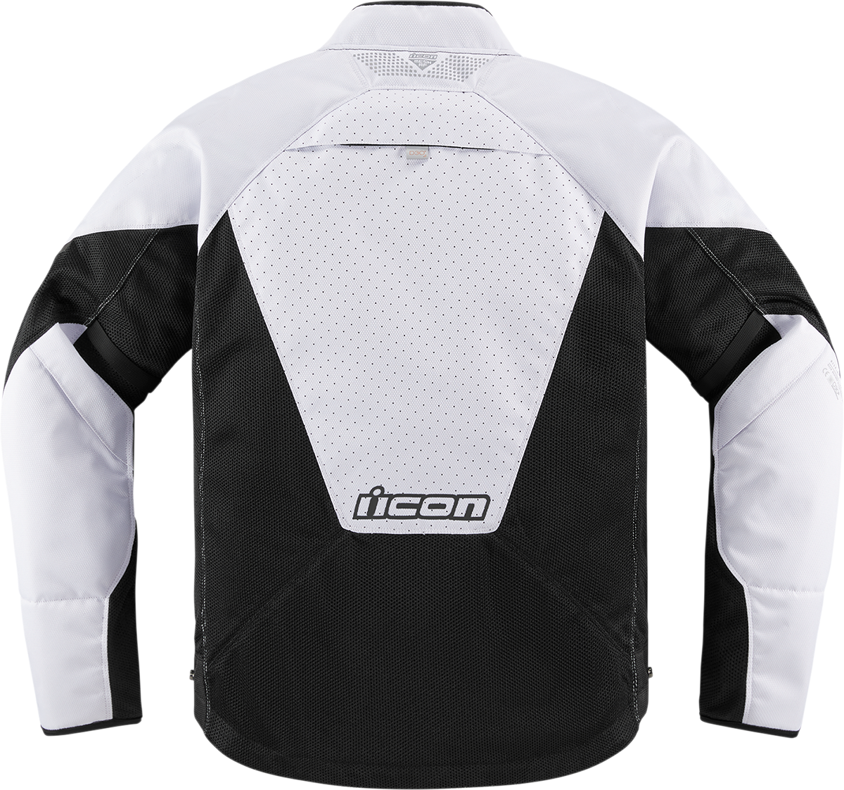 Black and white ICON Mesh AF™ Jacket in XL, featuring a lightweight, breathable mesh design with brand logo details.
