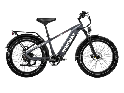 All-terrain electric fat bike D5(Zebra) from eJOEbike, featuring rugged tires and sleek design for off-road riding.