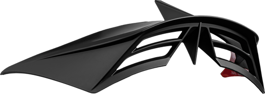 Rubatone black ICON Domain™ OTT rear spoiler for helmets parts, with sleek aerodynamic design and mounting details.