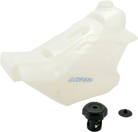 Acerbis natural gas tank for KTM, 2.9-gallon capacity, motorcycle body component with brand markings, shown from side view.