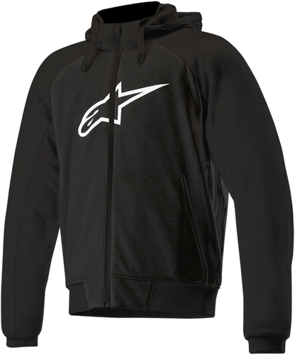 Black Alpinestars Chrome Sport Hoodie in medium size, featuring a sleek design and sporty style.