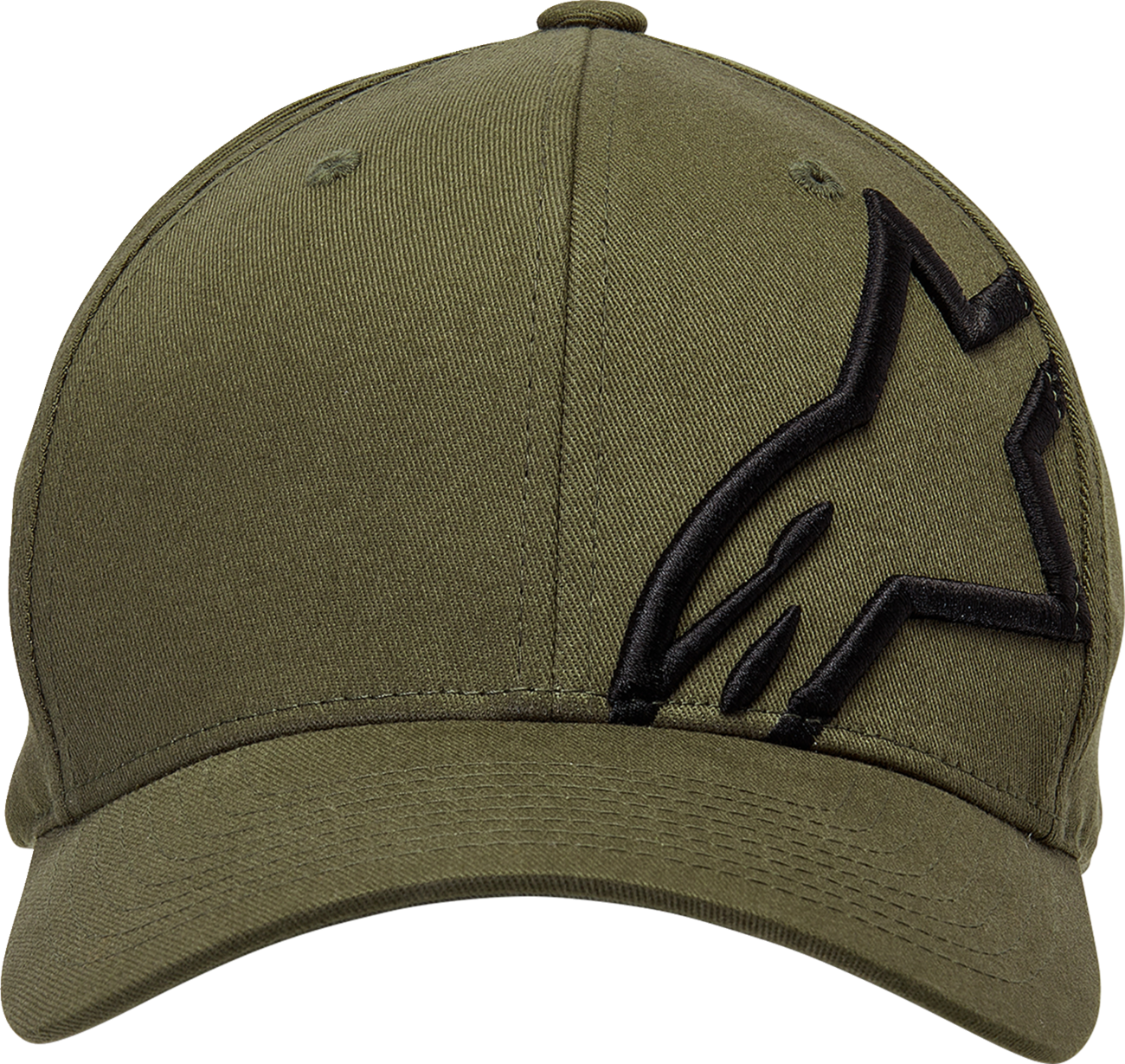 Black Alpinstars Corp Shift 2 hat in military style, small/medium size with a structured brim and embroidered logo.